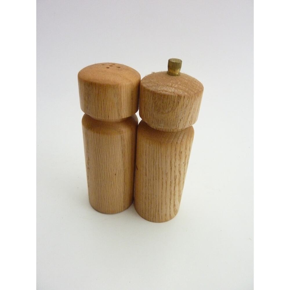 Vintage Wooden Salt and Pepper Shakers